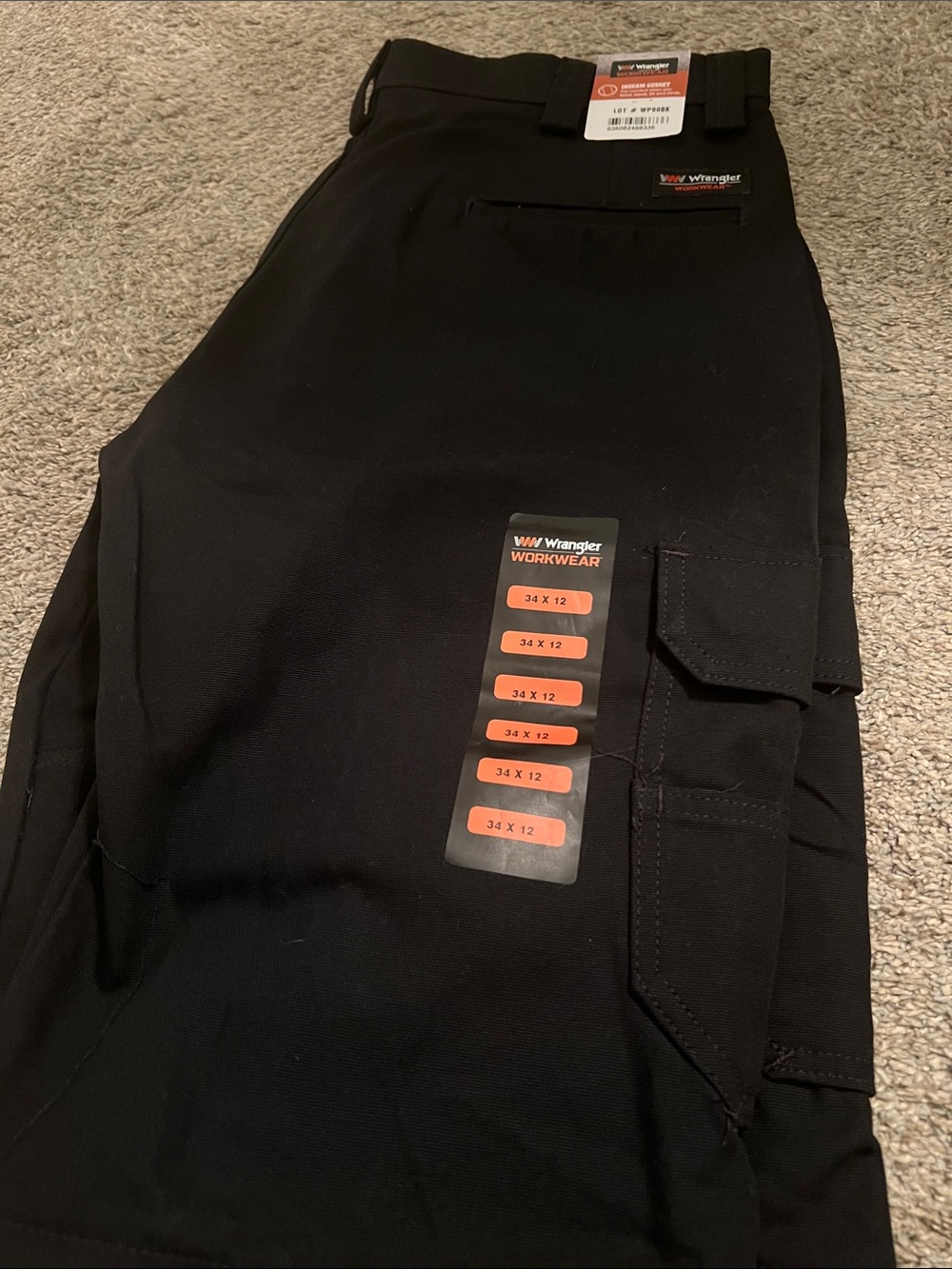 Wrangler Workwear Men's Black Cargo Shorts